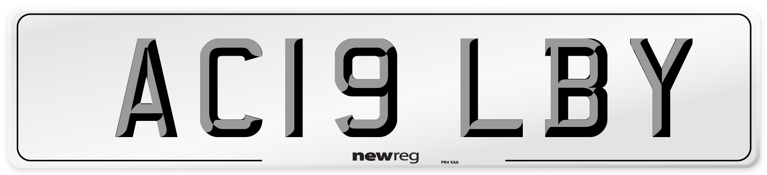 AC19 LBY Number Plate from New Reg